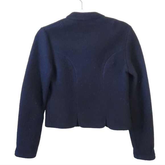 Boos Vintage Austrian Black Boiled Wool Jacket Size 38 - Picture 2 of 7
